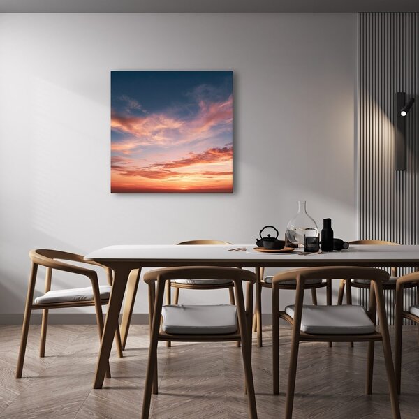 Quadro su tela – Tramonto con nuvole