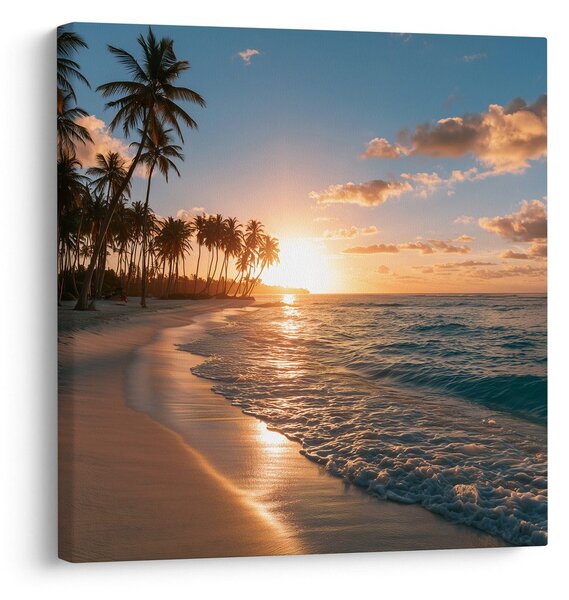 Quadro su tela – Palme sulla costa marina