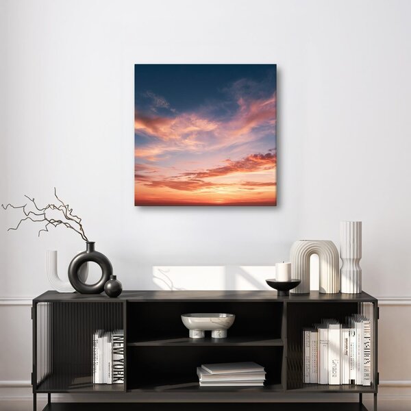 Quadro su tela – Tramonto con nuvole