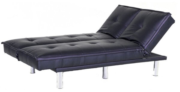 Divano Letto Prontoletto Desire Rivestimento in Similpelle Nero