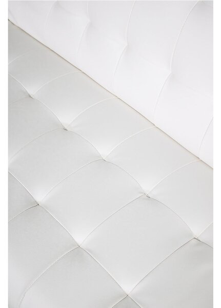 Divano Letto Prontoletto Zeus Rivestimento in Similpelle Bianco