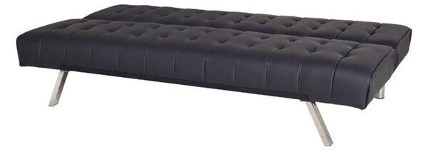 Divano Letto Prontoletto Click Clack Rivestimento in Similpelle Nero Darrel