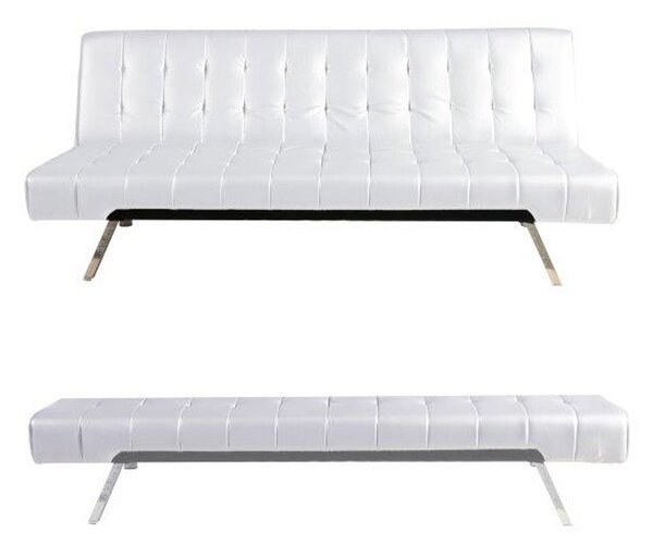 Divano Letto Prontoletto Click Clack Rivestimento in Similpelle Beige Darrel