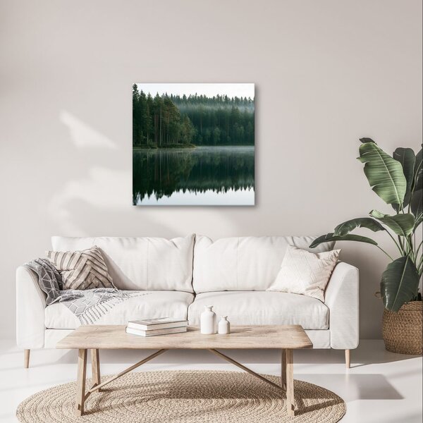 Quadro su tela – Bruma mattutina sul lago