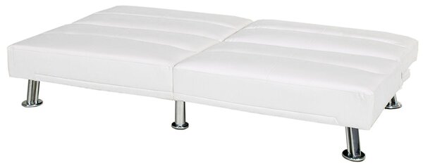 Divano Letto Prontoletto Alba Rivestimento in Similpelle Bianco