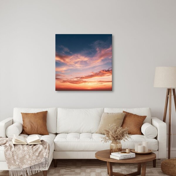 Quadro su tela – Tramonto con nuvole