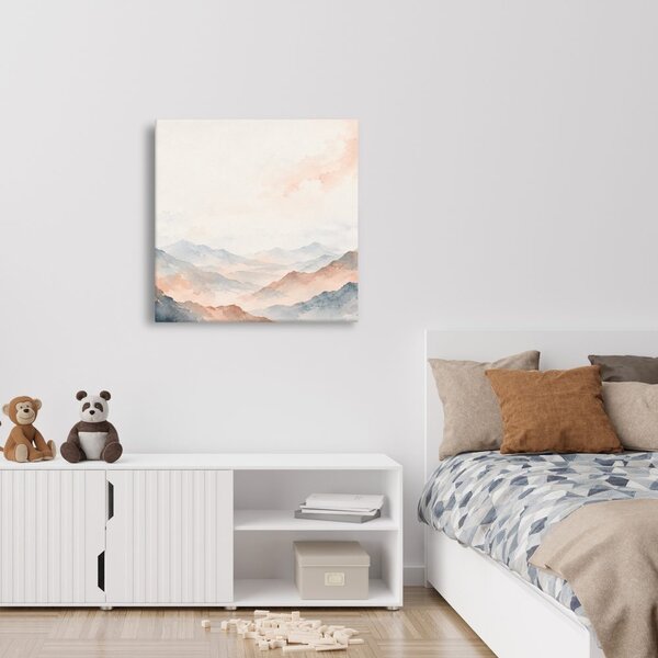 Quadro su tela – Delicato paesaggio montano all’alba