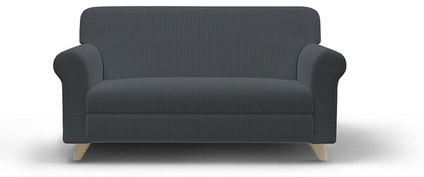 Copridivano Elasticizzato 2 Posti in Poliestere Iris Grigio Scuro