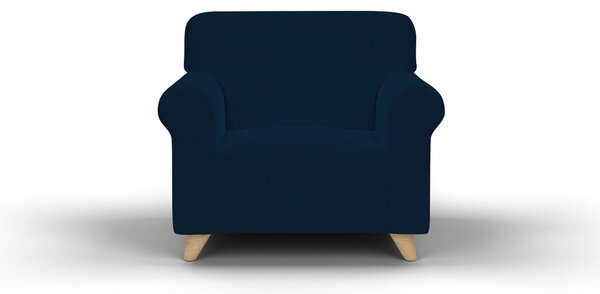 Copridivano Elasticizzato in Tessuto Blu Scuro 1 Posto