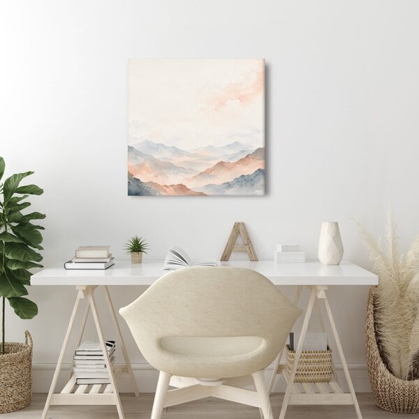 Quadro su tela – Delicato paesaggio montano all’alba