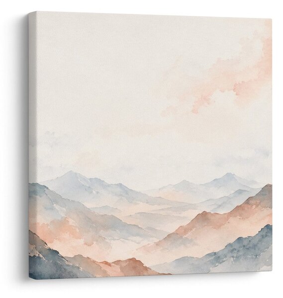 Quadro su tela – Delicato paesaggio montano all’alba