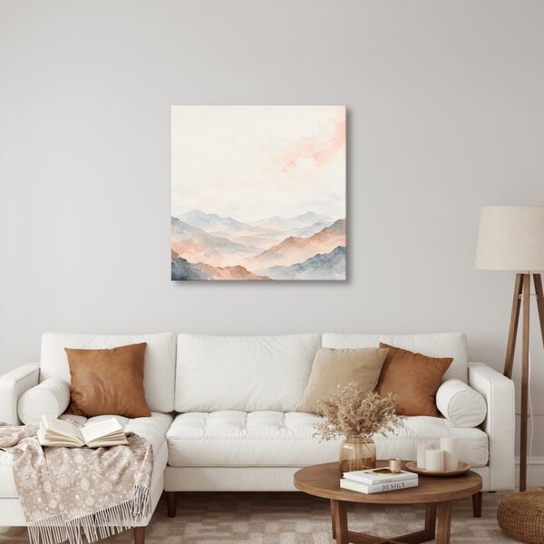 Quadro su tela – Delicato paesaggio montano all’alba