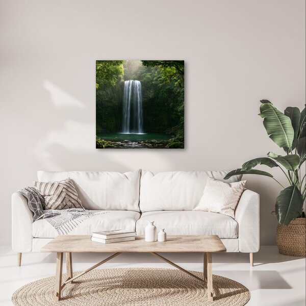 Quadro su tela – Cascata nella giungla lussureggiante