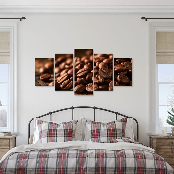 Quadri 5 pezzi – Chicchi di caffè tostati