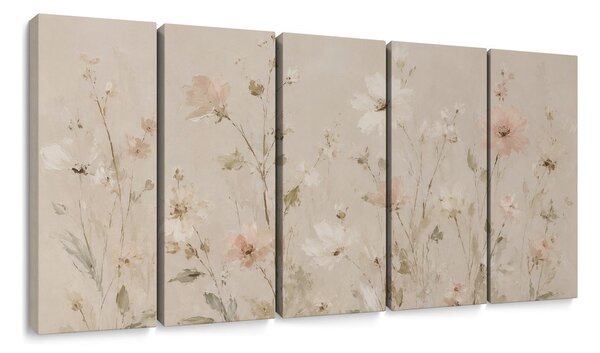 Quadri 5 pezzi – Delicati fiori di campo