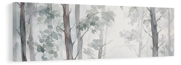 Quadro su tela – Bosco silenzioso nella nebbia