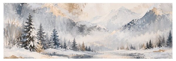 Quadro su tela – Valle nebbiosa nel paesaggio invernale