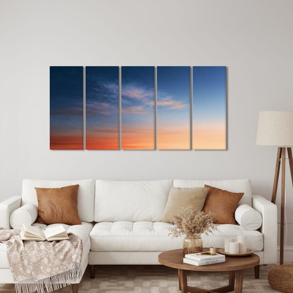 Quadri 5 pezzi – Cielo serale dai mille colori