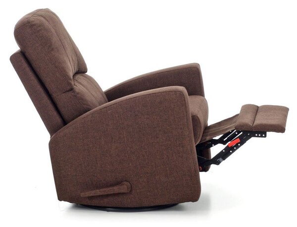 Poltrona Relax da Allattamento Reclinabile Manuale in Tessuto Mamy Marrone