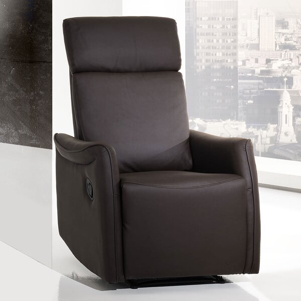 Poltrona Relax Reclinabile Manuale Rivestimento in Similpelle Moja Sophia Moka