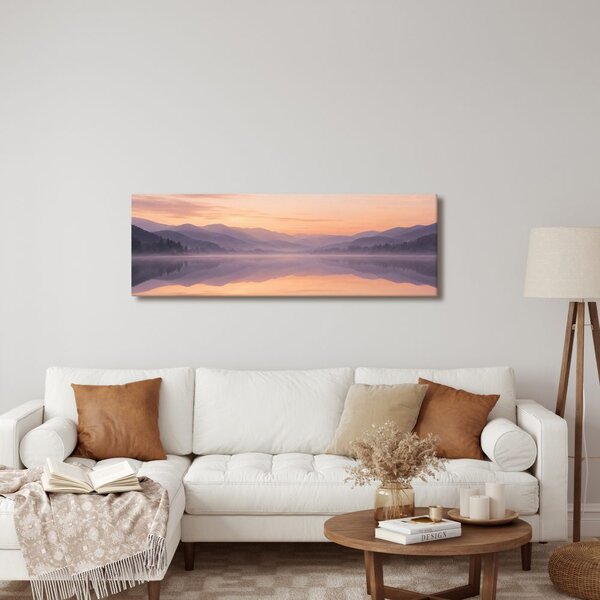 Quadro su tela – Alba tranquilla sull’acqua
