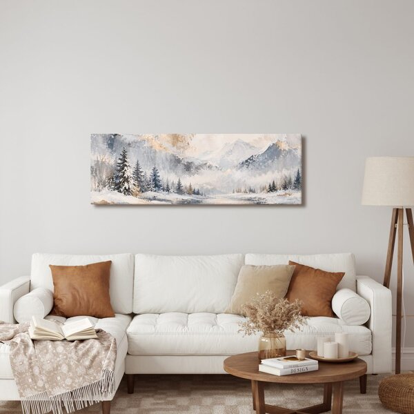 Quadro su tela – Valle nebbiosa nel paesaggio invernale