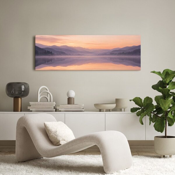 Quadro su tela – Alba tranquilla sull’acqua