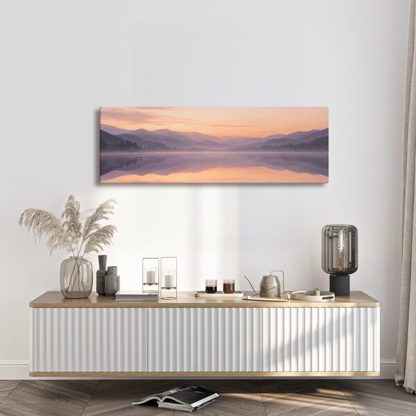 Quadro su tela – Alba tranquilla sull’acqua