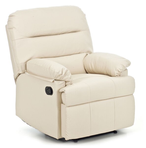 Poltrona Relax Reclinabile Manuale in Similpelle Mara Crema