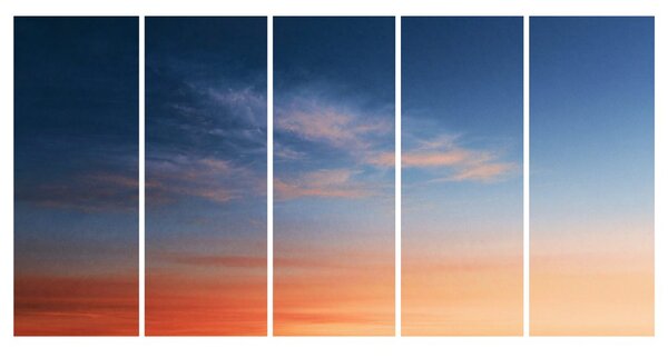 Quadri 5 pezzi – Cielo serale dai mille colori