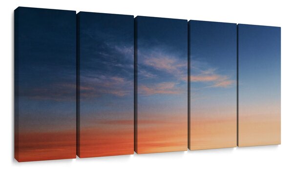 Quadri 5 pezzi – Cielo serale dai mille colori