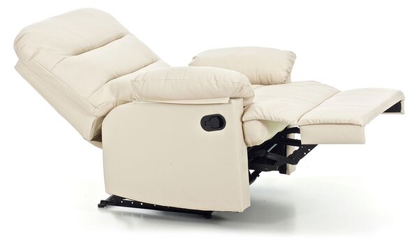 Poltrona Relax Reclinabile Manuale in Similpelle Mara Crema