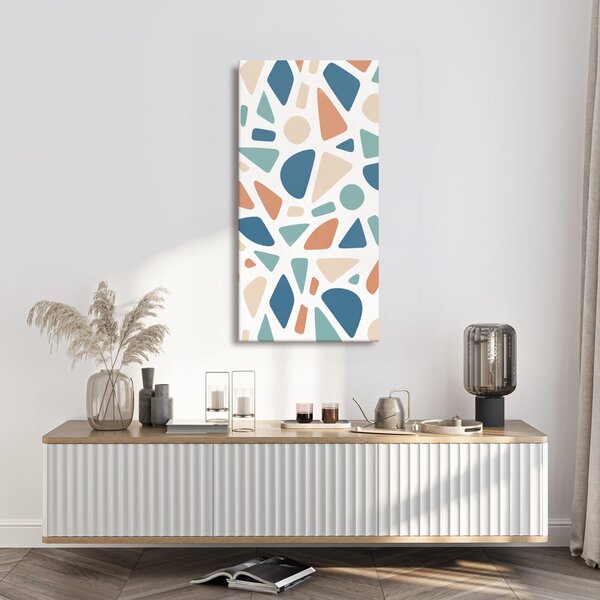 Quadro su tela – Mosaico geometrico nei toni pastello