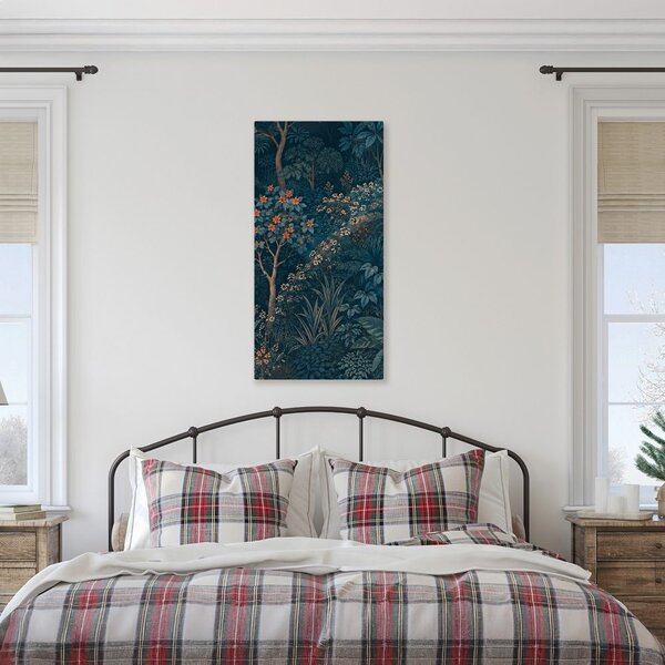 Quadro su tela – Giungla esotica nei toni del blu