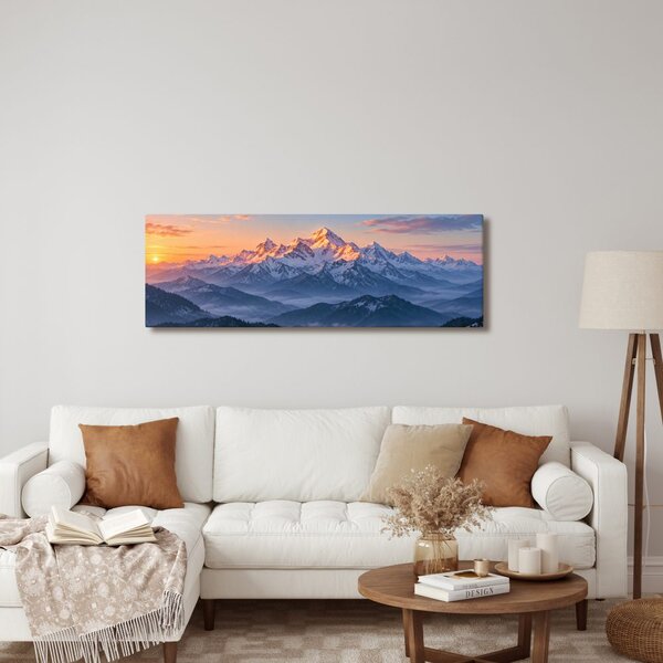 Quadro su tela – Panorama alpino all’alba