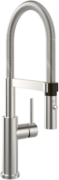 Villeroy & Boch Steel Expert 2.0 - Miscelatore per lavello con braccio flessibile e doccia, acciaio inox 928000LC