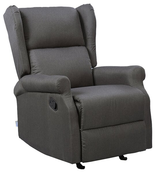 Poltrona Relax Reclinabile Manuale in Tessuto Bergere Arlette a Fumo