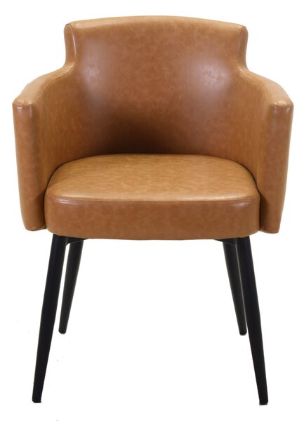 Poltrona in Similpelle 56x58H76 cm Gialla