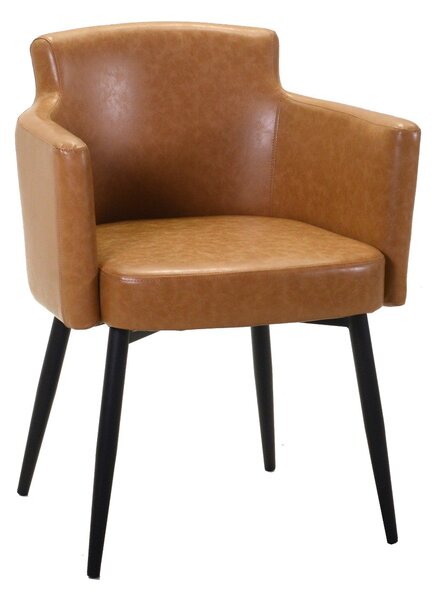 Poltrona in Similpelle 56x58H76 cm Gialla