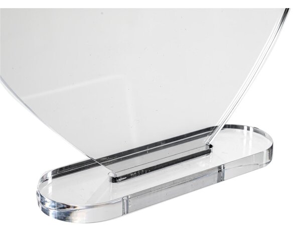 Portafoto Singolo in plexiglass con doppio Cuore Line LOVIA Dimensioni 22x5x h 22,5 cm Stile moderno colore Trasparente