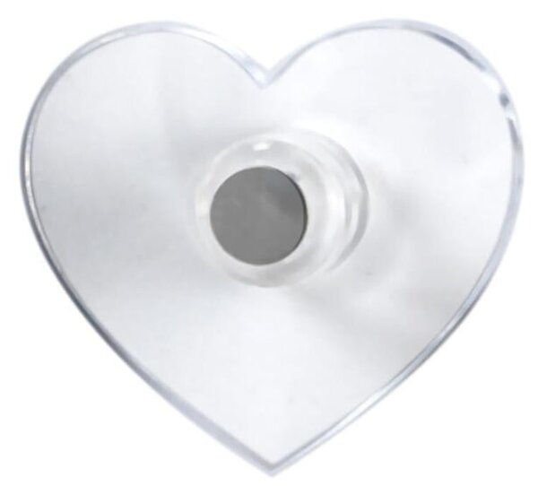 Appendiabito singolo da Parete in Plexiglass ispirata a cuori linea LOVIA 6.5x3x h6 cm in struttura in plexiglass colore trasparente
