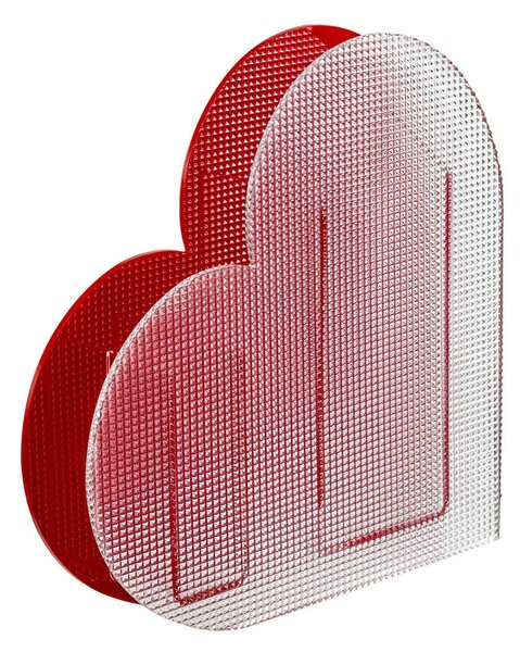 Vaso Portafiori Profumatore Linea LOVIA Small diametro 22x4,5x h22,5 cm contenitore trasparente rosso spessore 3 mm