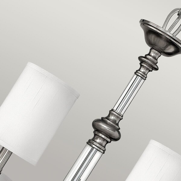 Hinkley HK-SUSSEX9 - Lampadario a catena SUSSEX 9xE14/40W/230V cromo opaco