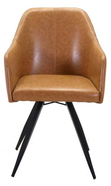 Poltrona in Similpelle 50x56H89 cm Gialla