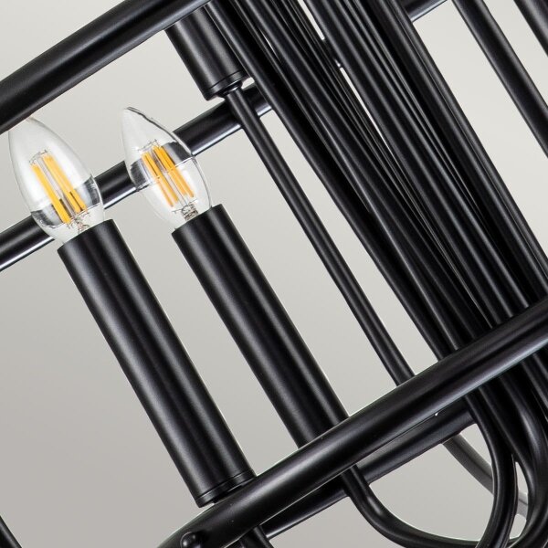 Kichler KL-CAPITOL-HILL12-BLK-Lampadario a catena CAPITOL HILL 12xE14/40W/230V nero