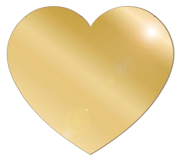 Tovaglietta e sottobicchiere in Plexiglass Cuore Linea LOVIA Dimensioni37x35 x h.0,2 cm Pulire con un panno umido colore Gold