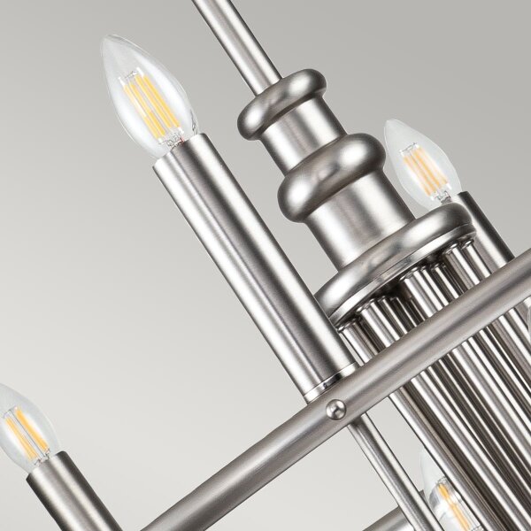 Kichler KL-CAPITOL-HILL12-BN-Lampadario a catena CAPITOL HILL 12xE14/40W/230V cromo