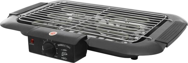 Griglia da tavolo elettrica - 2000 W 220 V - Regolazione della temperatura a 6 livelli - Vaschetta raccoglivapore - Ferro - Nero