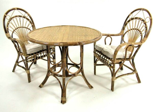 Poltrona Alta da Giardino in Rattan con Cuscino 61x63H43/99cm Sole