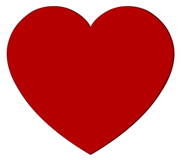 Tovaglietta e sottobicchiere in Plexiglass Cuore Dimensioni37x35 x h.0,2 cm Pulire con un panno umido colore rosso